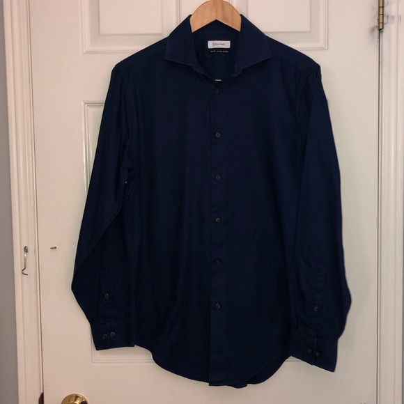 Calvin Klein collared button-down dress shirt - Picture 1 of 9